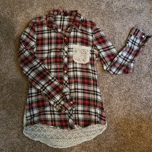 Flannel with Lace Back